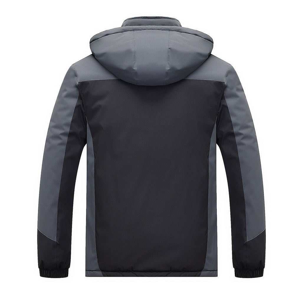 Herren Winterjacke mit abnehmbarer Kapuze und Fleece-Innenlage