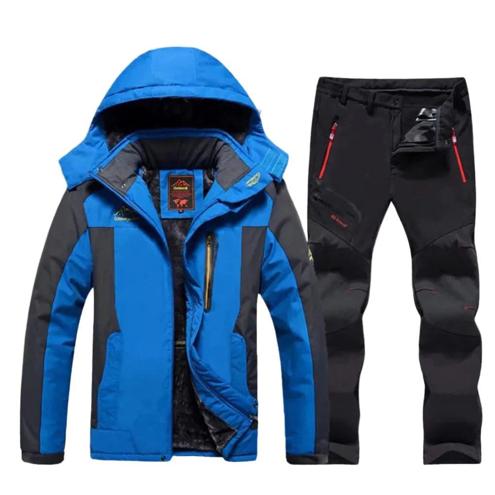Herren Zweiteiler mit Kapuzen Skijacke und Skihose