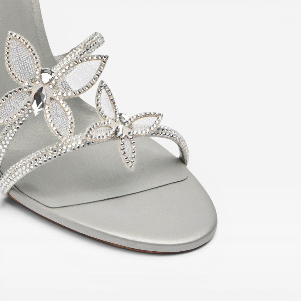 Damen Kristall Schmetterling Spiral Absätze – Elegante Riemchen Sandalen für besondere Anlässe