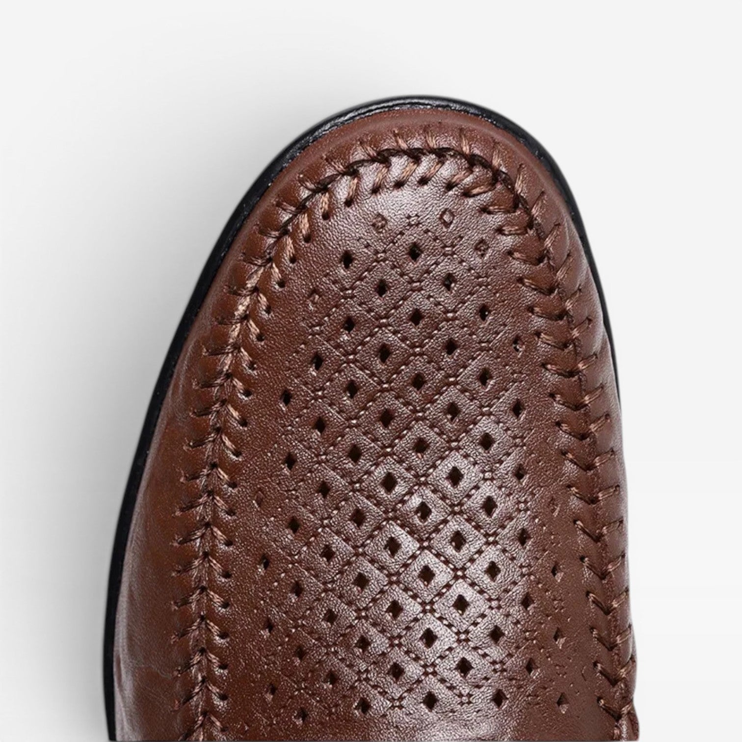 Herren Echtes Leder Slipper – Atmungsaktive Slip-On Freizeit-Schuhe für den Sommer